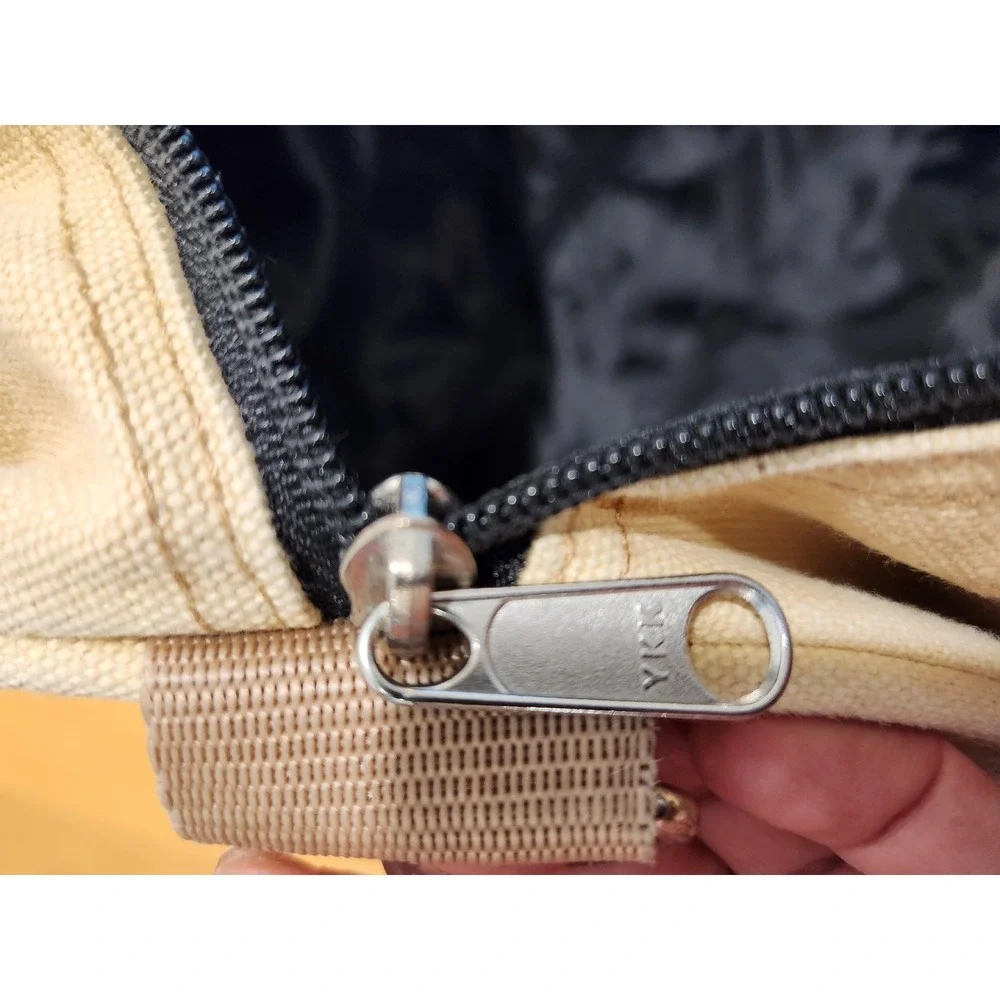 Benny Gold Canvas Duffel Bag Tan Workwear Travel‎ Gym Carryall YKK Zipper 21
